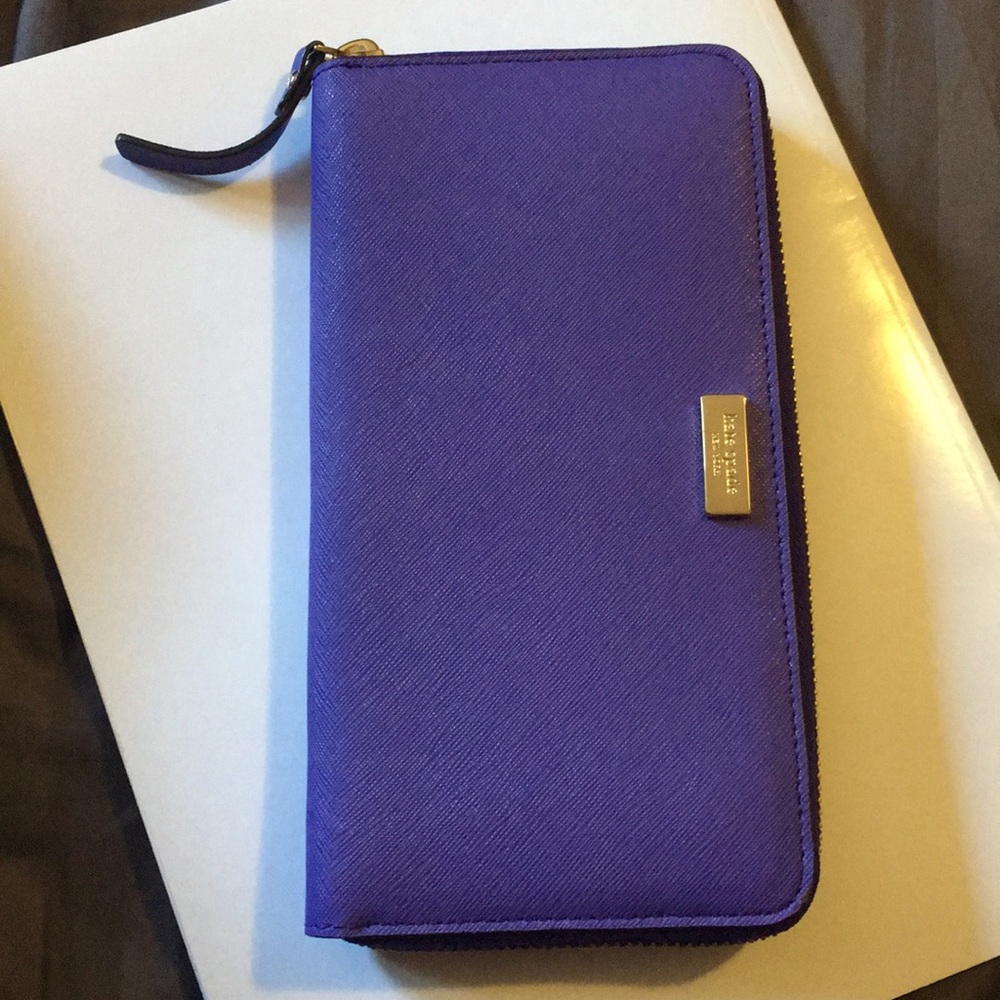 Purple Kate spade continental wallet